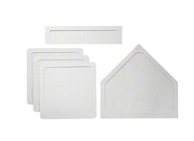 Basebollbas-set, 3 baser, 1 hemplatta, 1 pitcherplatta