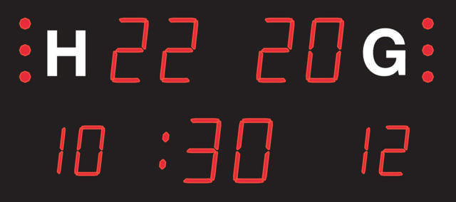 Resultattavle NAUTRONIC NHA2122 Fotball