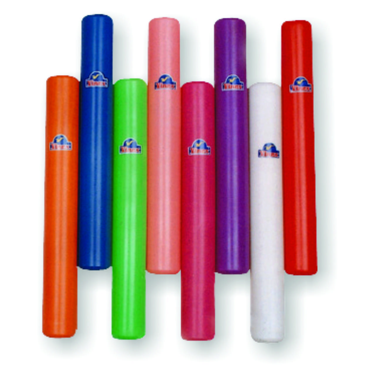 Stafettpinnar UNISPORT Training 8-p, plast,32mm,junior,8 färger