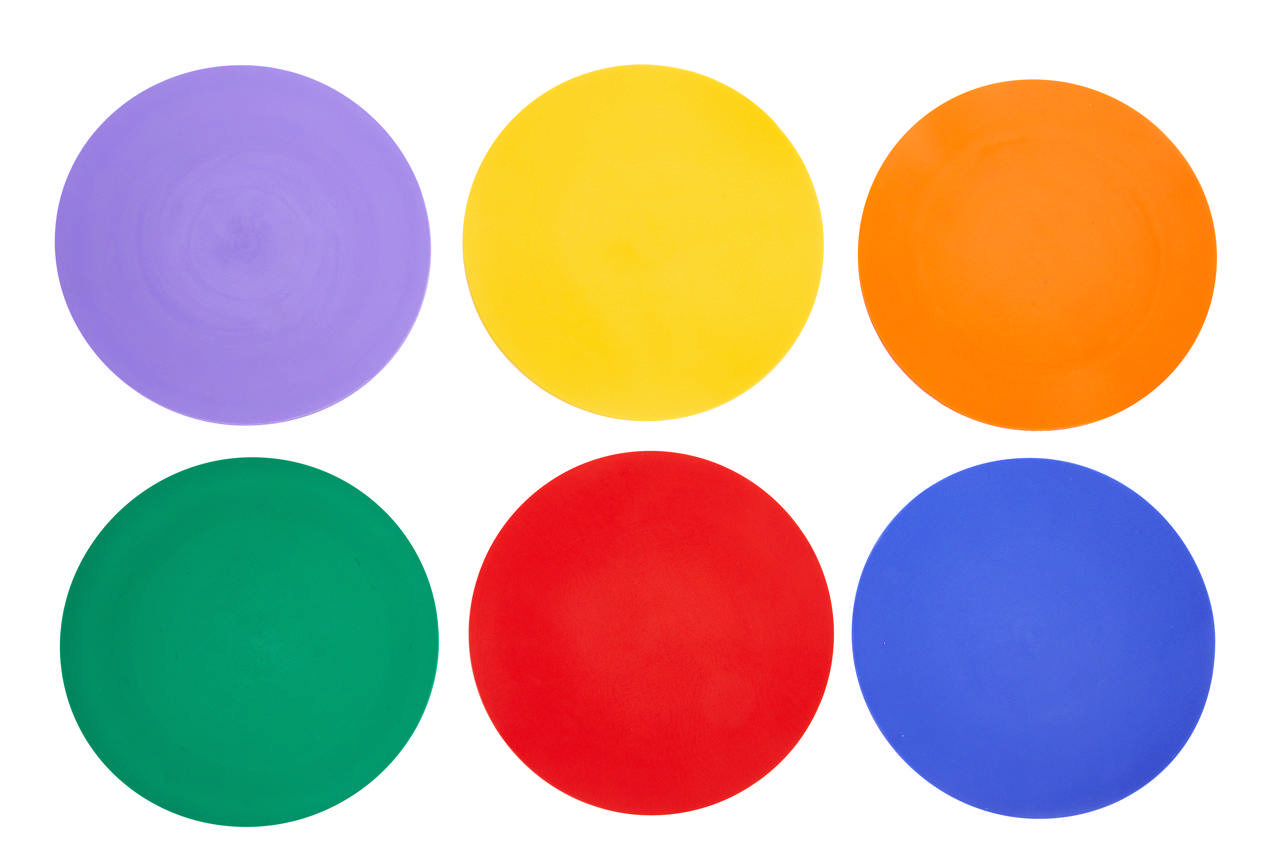 Markeringsplater runde 6 pk, gulvmerking