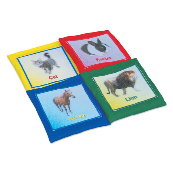 Ærteposer med dyremotiv, 6 stk./sæt