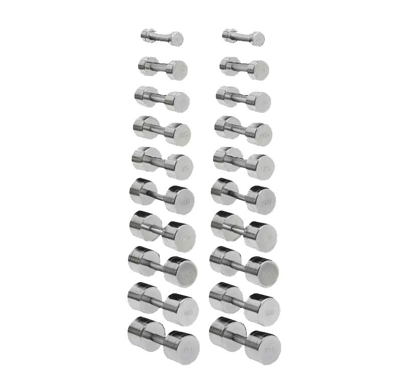 Hantelsett Krom 10-pk