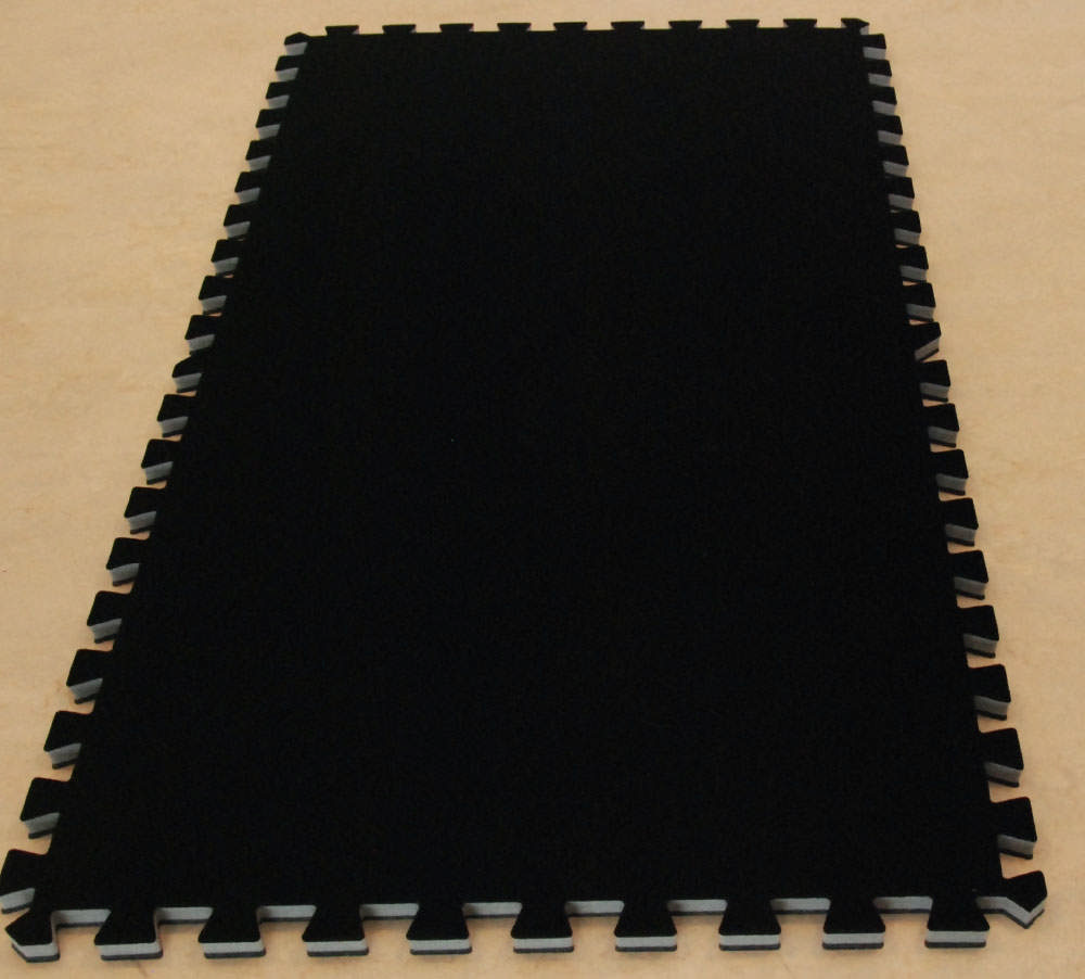 Pusselmatta svart nålfilt, 1980x980x30 mm