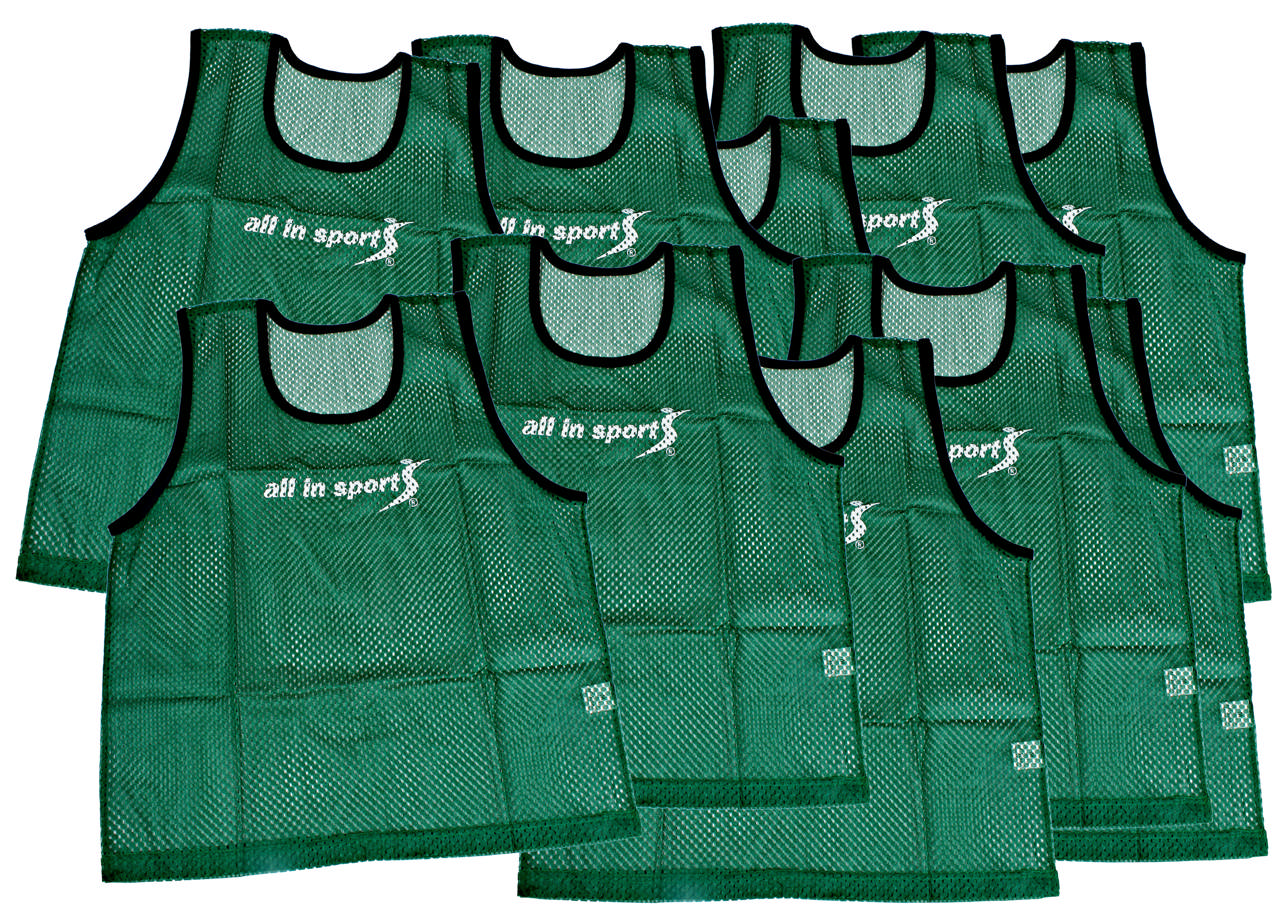 Lagväst ALL IN SPORT Senior, grön, 10-pack