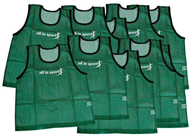 Lagväst ALL IN SPORT Senior, grön, 10-pack