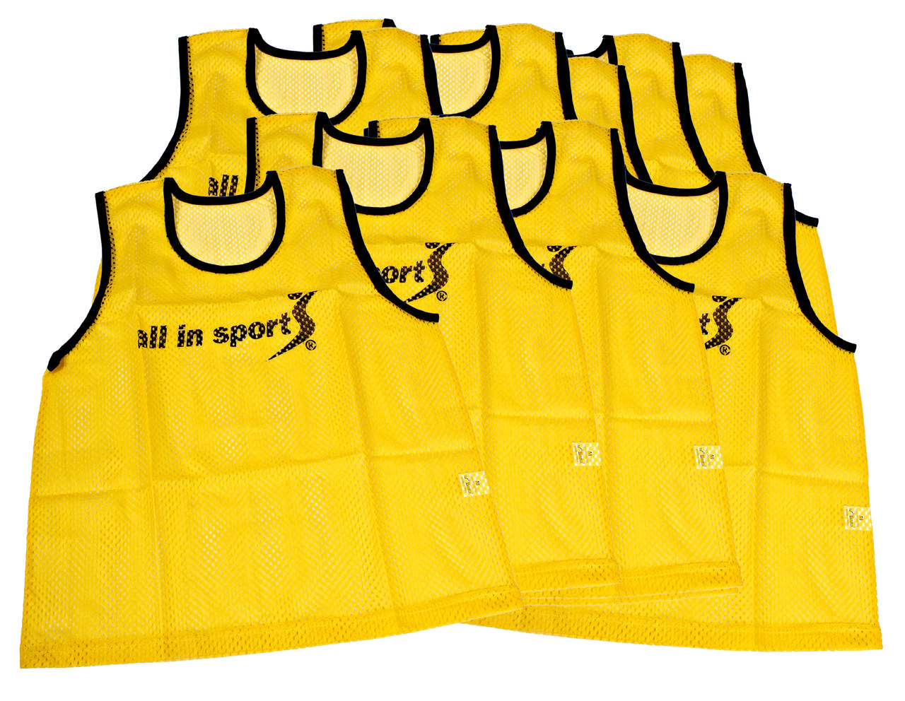 Lagväst ALL IN SPORT Senior, gul, 10-pack