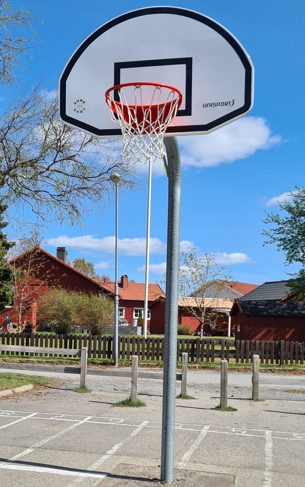 Streetbasketmål Goose Neck Kort, med hylsa, 320 mm kortare