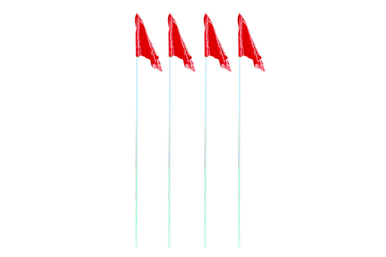 Hörnstolpar + flaggor, 4-pack