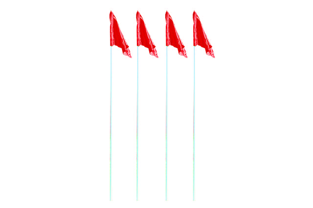 Hörnstolpar + flaggor, 4-pack