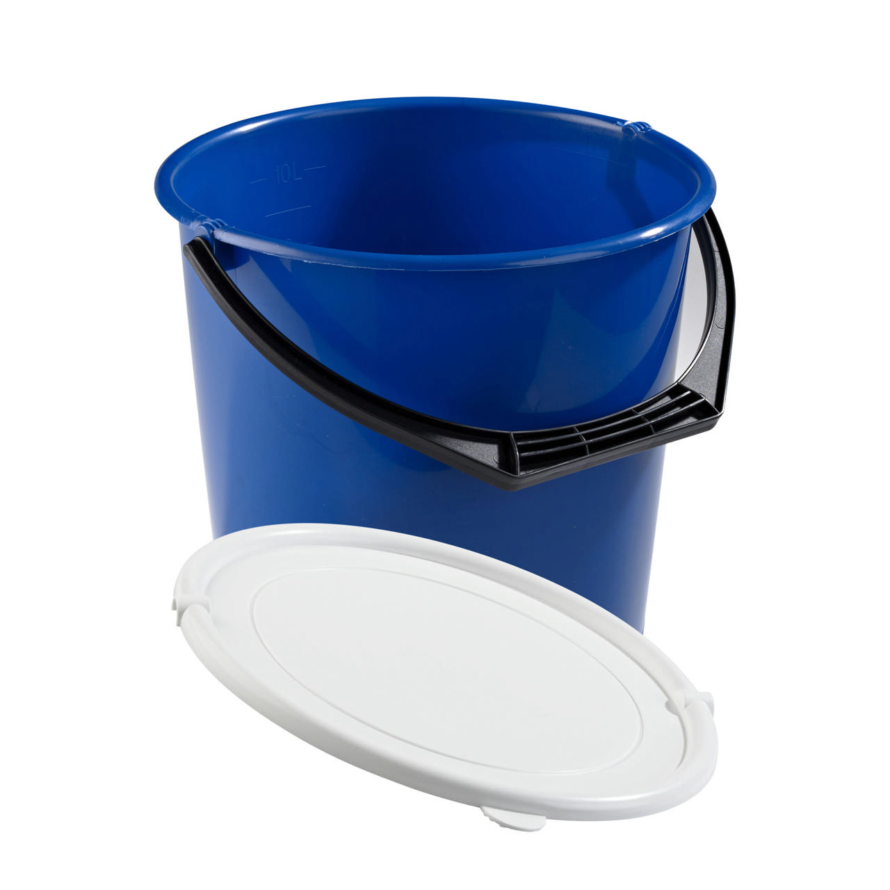 Spand med låg, 10 liter, blå