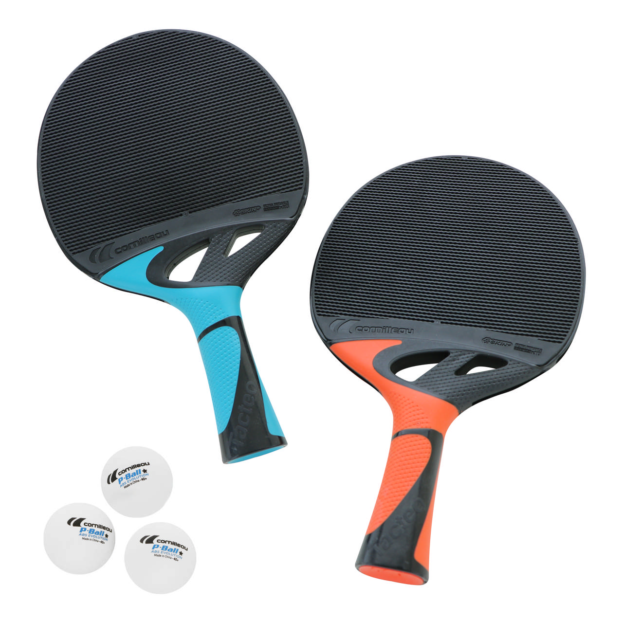 Bordtennisracket Tacteo duo med 3 baller