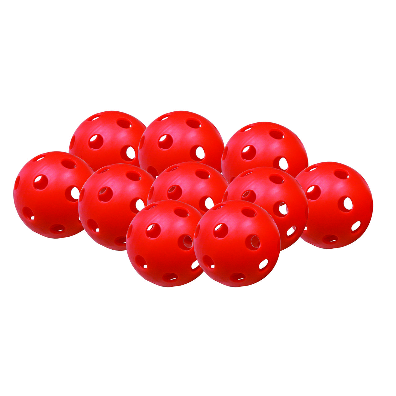 Innebandyboll röd 10-pack!!