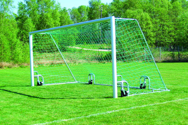 Fotbollsmålpaket UNISPORT Lyft 5 x 2 m, inklusive nät, exkl glidskydd