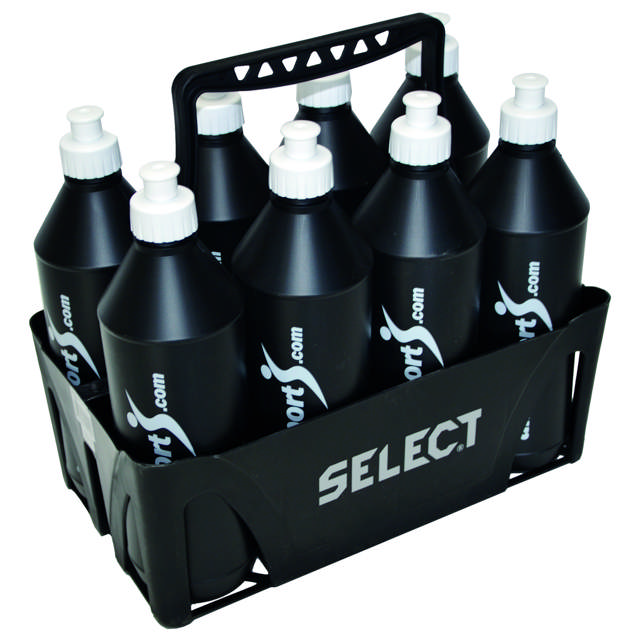 Juomapullot telineessä 8-setissä