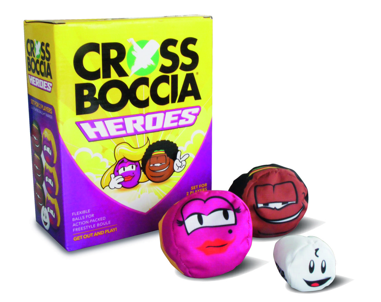 Crossboccia, 6 kuulaa ja maalipallo