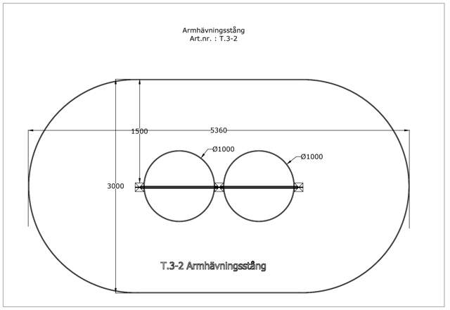 Armhävningsstång 2:a, 2 höjder