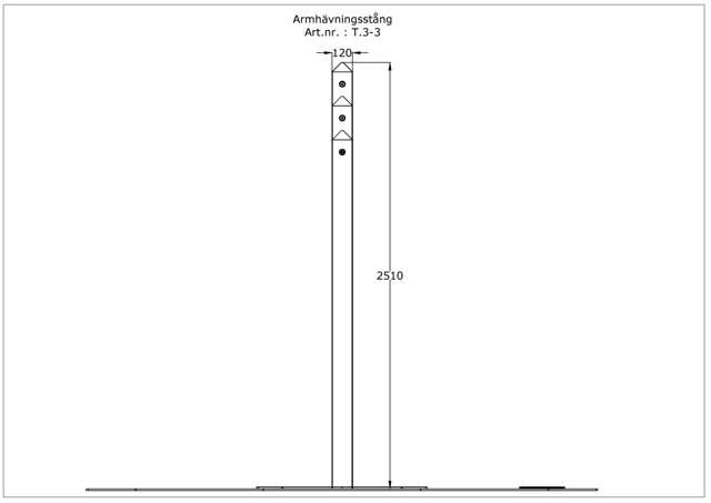 Armhävningsstång 3:a, 3 höjder