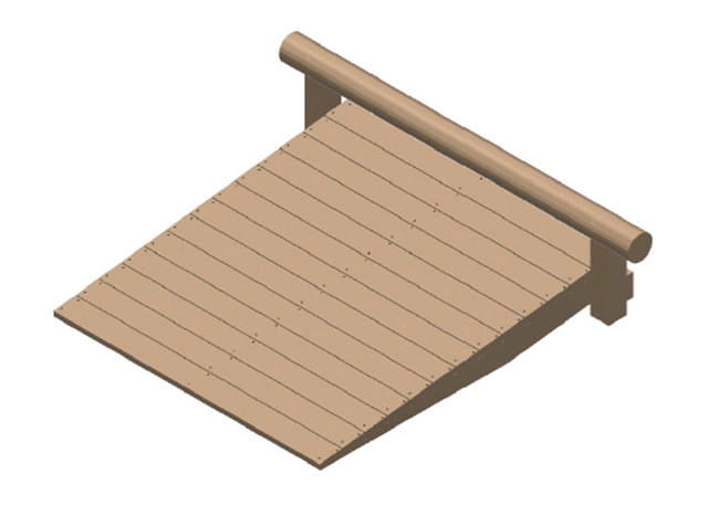 Sit up ramp fast, fast höjd