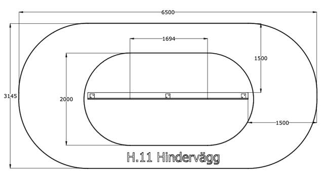 Hindervägg, hinderbana