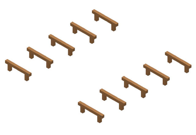 Häckar (2 x 5 st), hinderbana