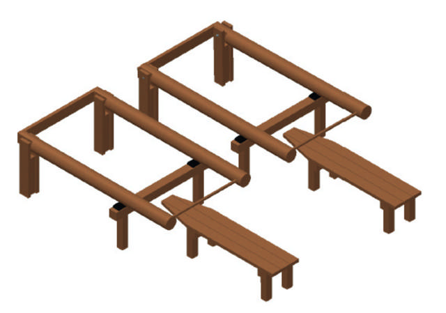 Bänkpress enkel Ø130 mm, 1 st redskap med 1 tyngd (lättare), TG-anpassad