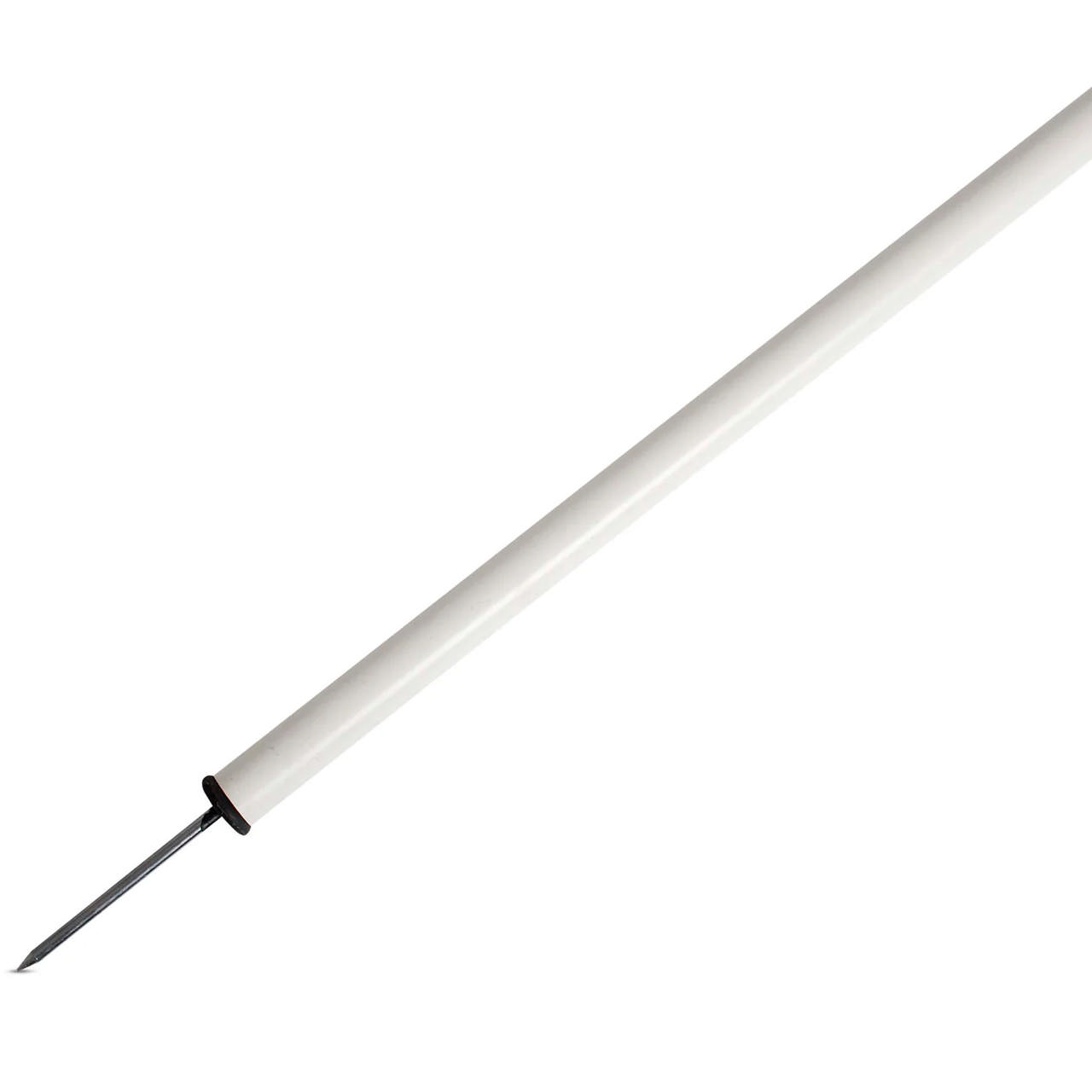 Hjørnestolpe med metallspyd.