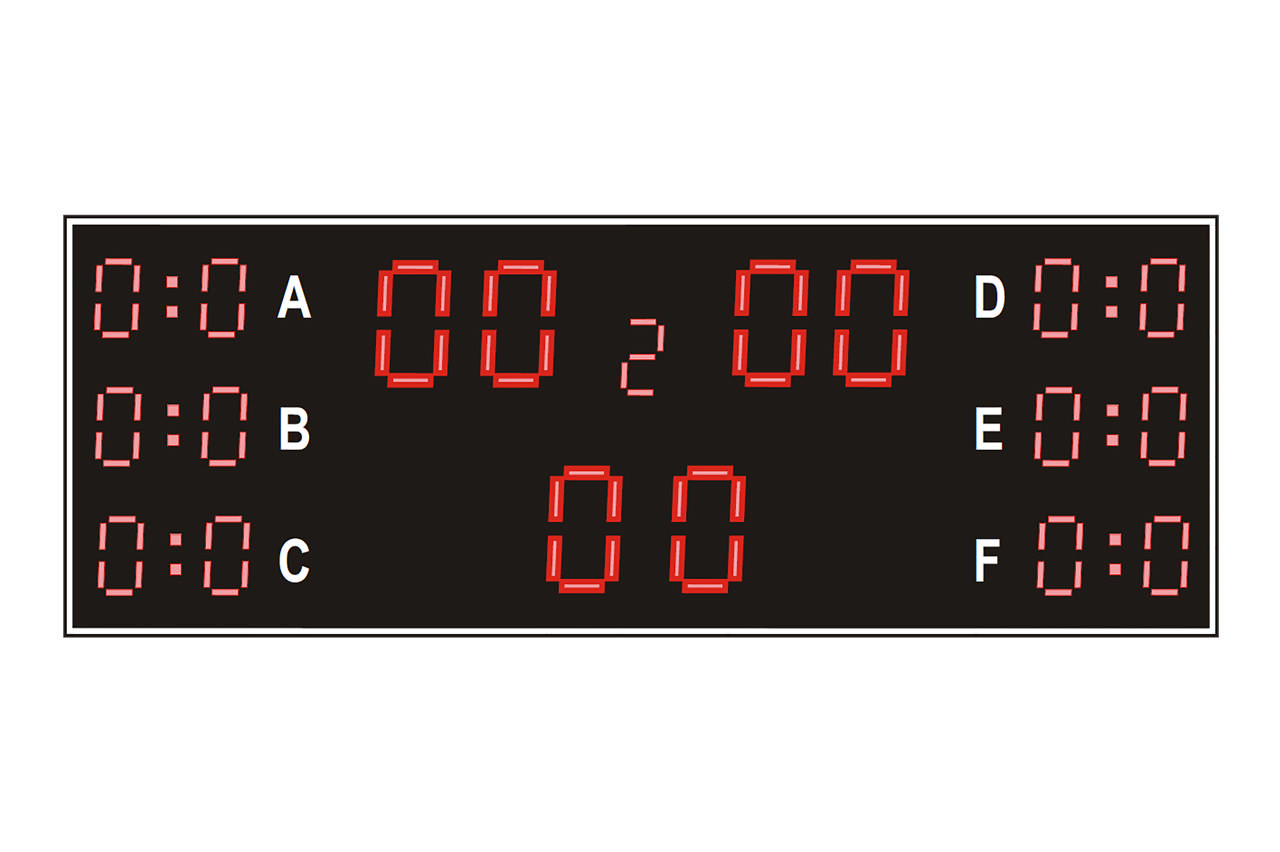 Scoringstavle Digital, med 6 cifre
