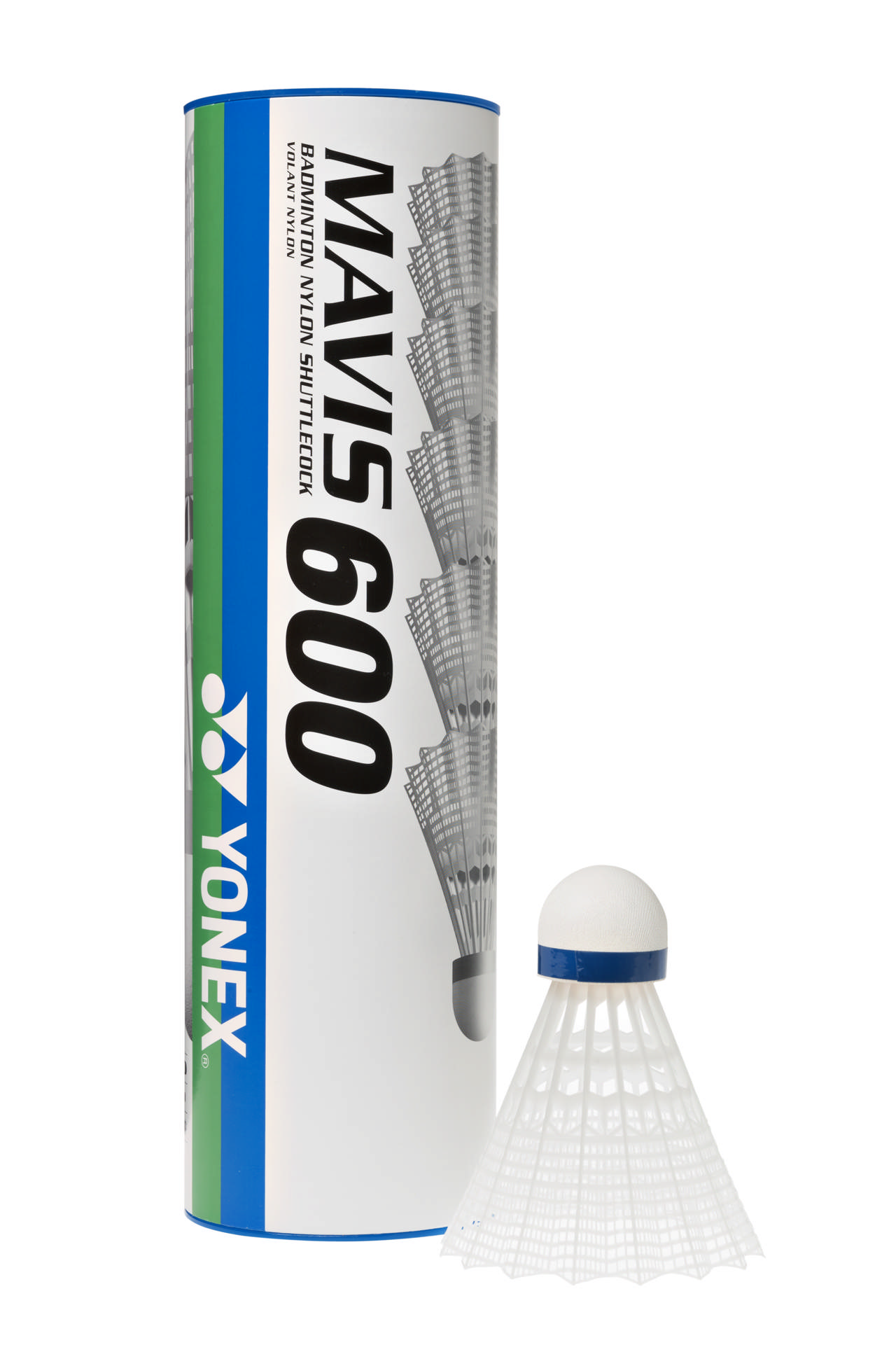 Badmintonboll YONEX Mavis 600 6-p, vita