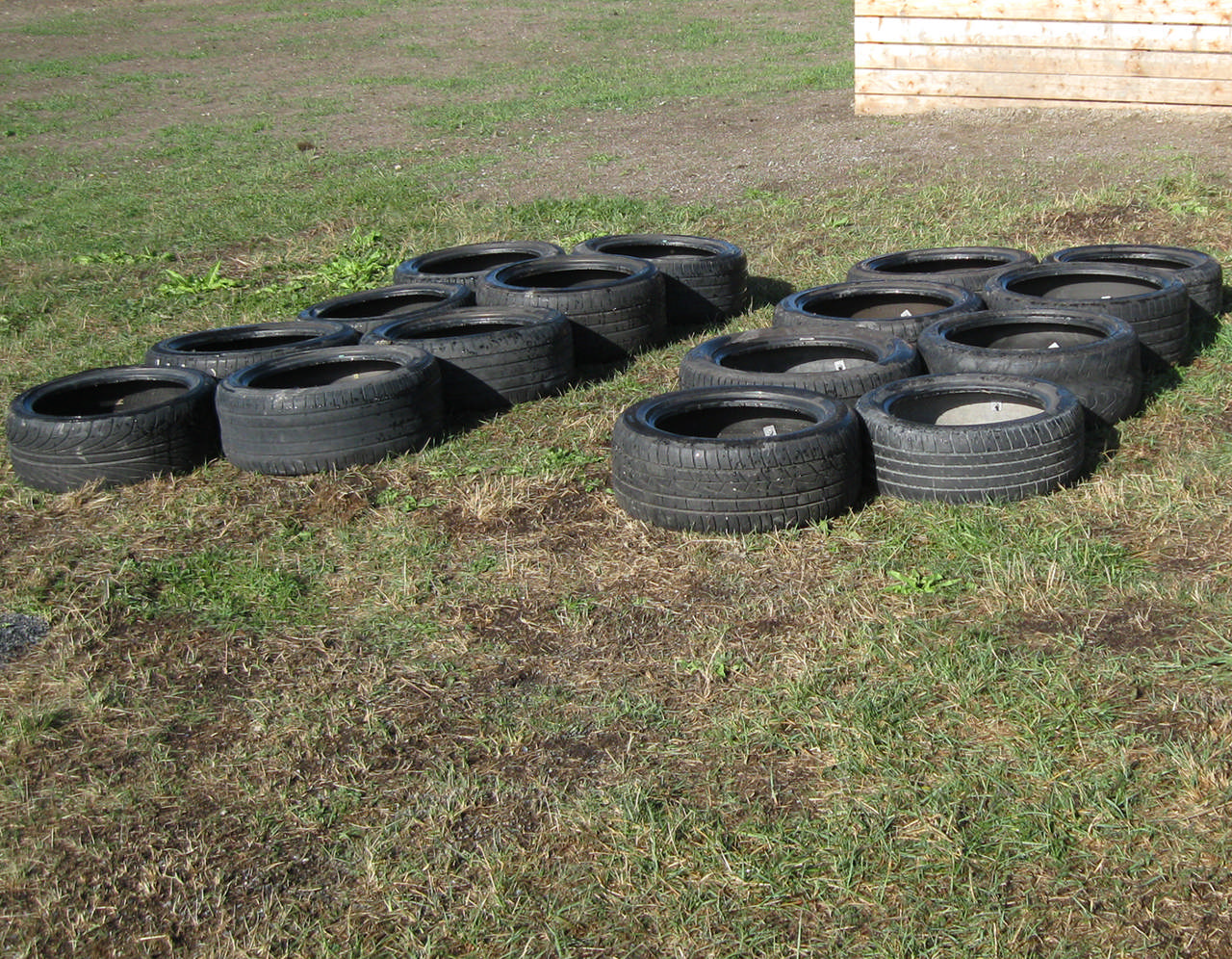 Däckhinder, hinderbana