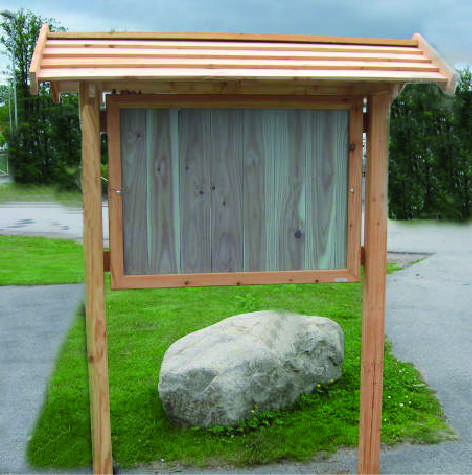 Informationstavla liten liggande