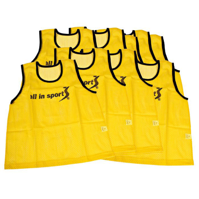 10-pack lagvästar junior gula