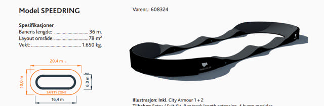 PumpTrack Classic SpeedRing Komplett, incl city armour & entry/exit 