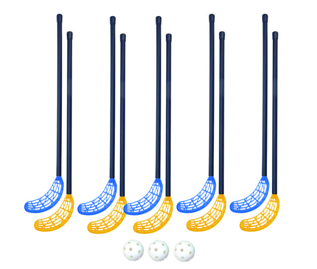 Sählymailasarja Simra 95 cm, 10 mailaa + 3 palloa