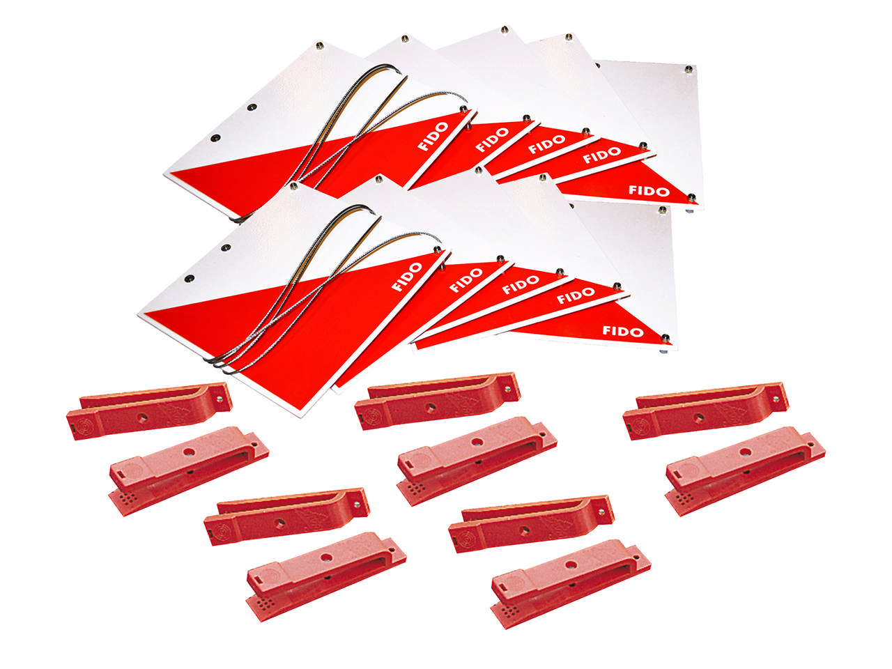 Orienteringsskærm FIDO Original m. stiftklemmer 10-pk. B-serie