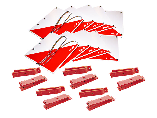 Orienteringsskærm FIDO Original m. stiftklemmer 10-pk. B-serie