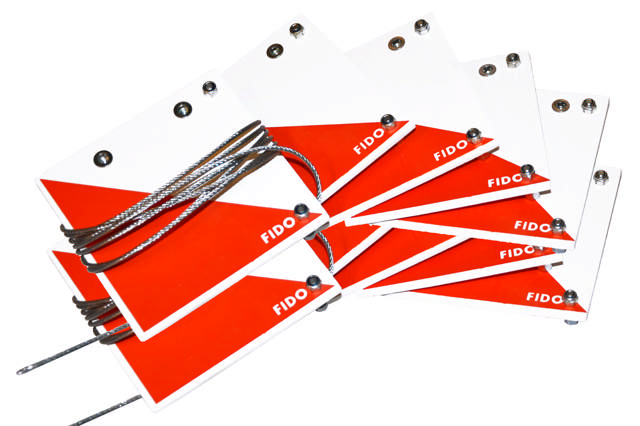 Orienteringsskärm FIDO Mini med stiftklämmor 10-p