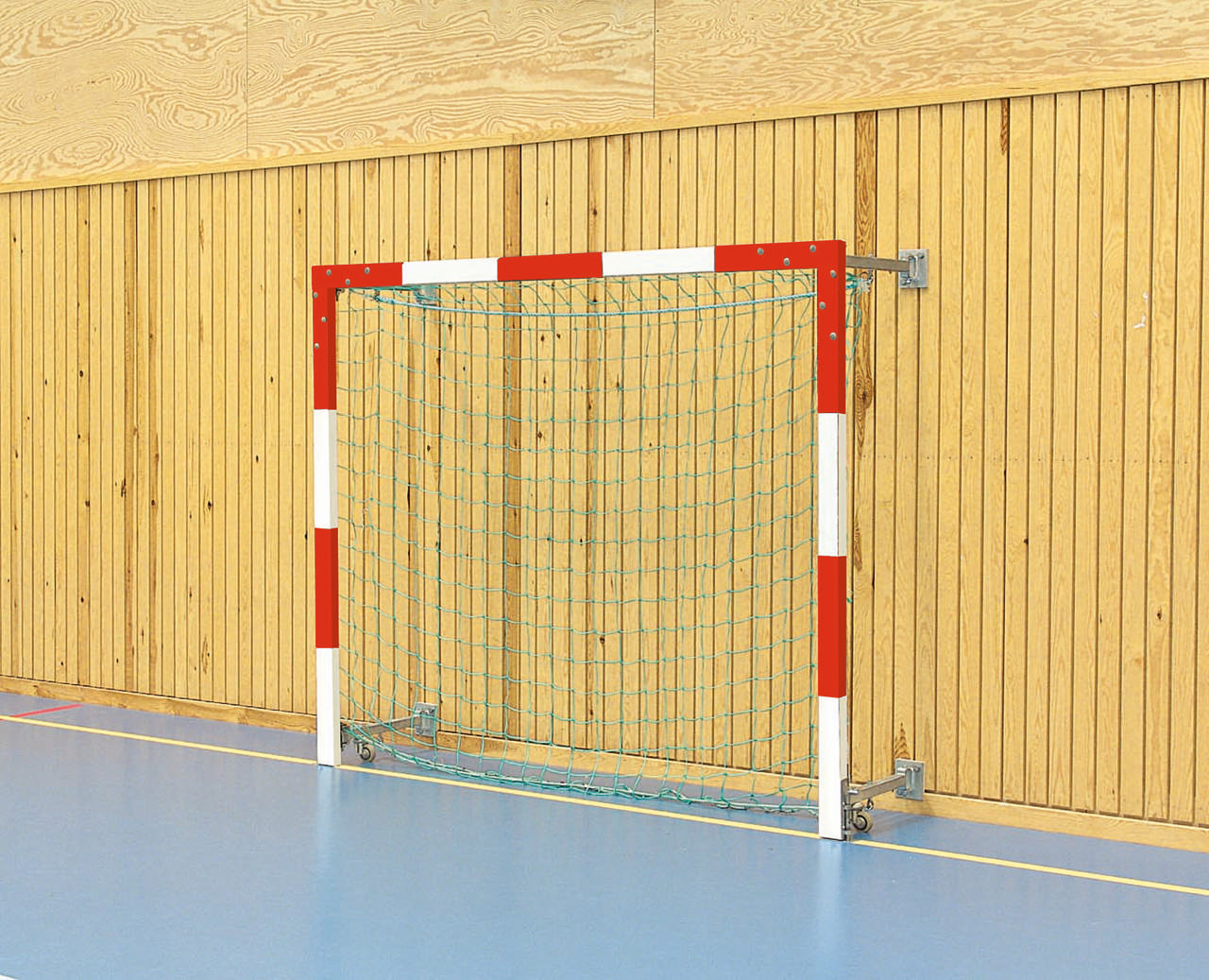 Minihandballgoal moveable sideways