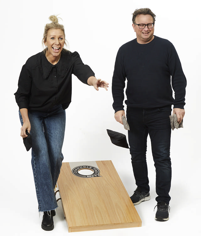 Ærteposespil i træ, stor model