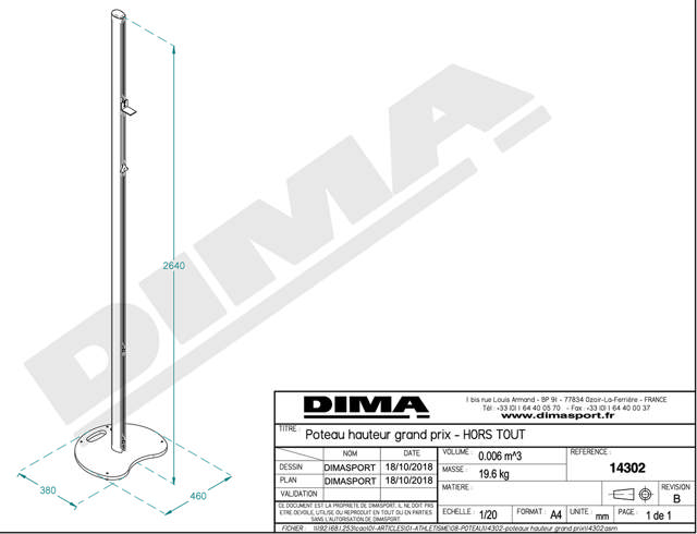  Højdespringsstang DIMA Grand Prix