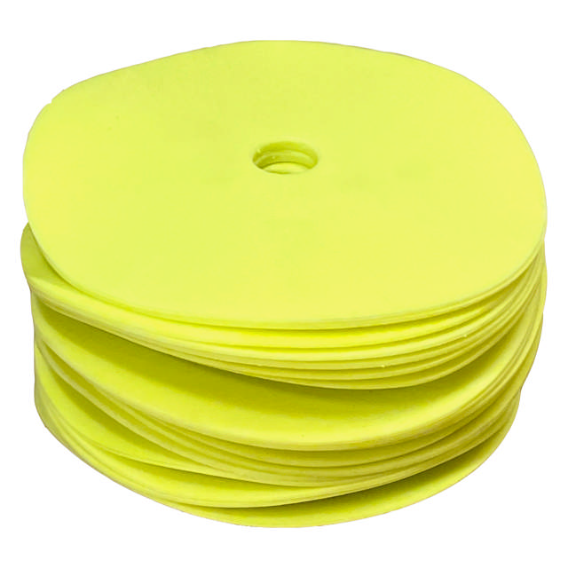 Platt markeringskon, gul, 25-p