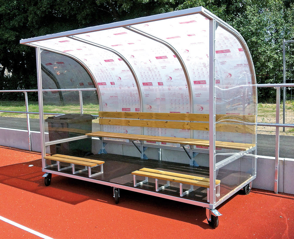 Vaihtopelaaja-aitio, 2-rivinen, 3 m