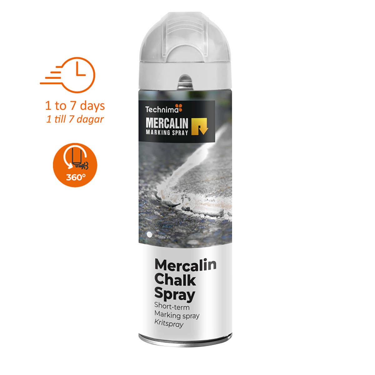 Kalkspray MERCALIN, 500 ml, vit