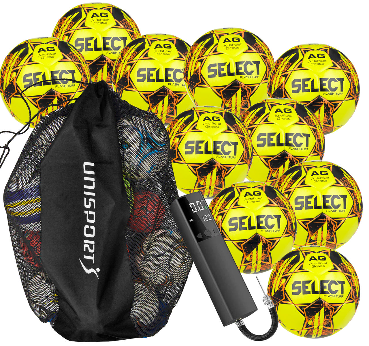 Fotballpakke SELECT Flash Turf - størrelse 5 - gul