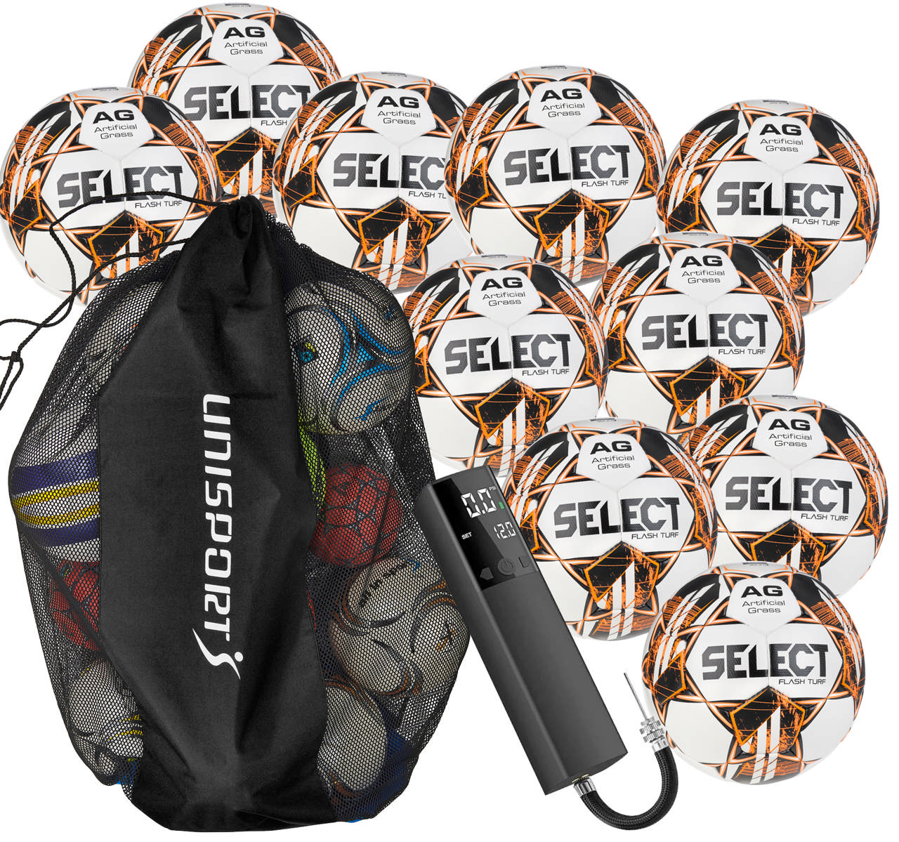 Fotballpakke SELECT Flash Turf - størrelse 5 - hvit