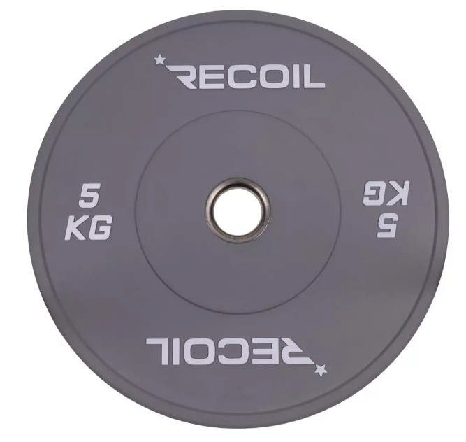 Viktskiva RECOIL Bumper Plate Pro Grå, 5 kg