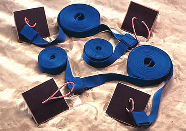 Linjesats för beachvolleyboll, 50 mm, inkl förankringsset