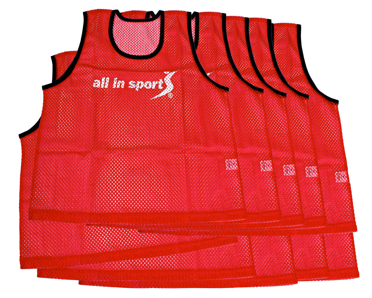 Lagväst ALL IN SPORT Kids, röd, 10-pack