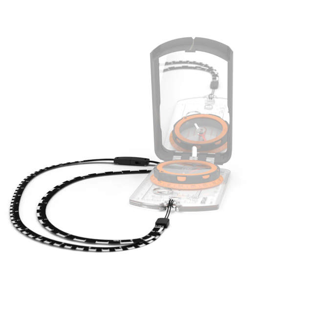 Halssnodd med skala till kompass