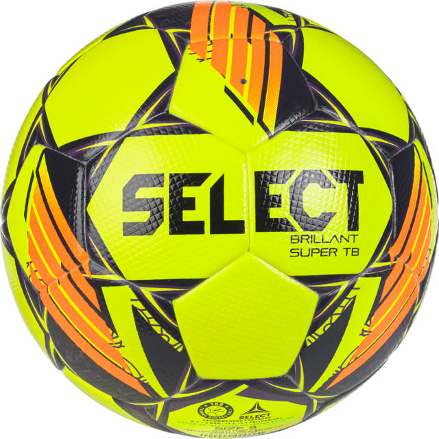 Fotboll SELECT Brilliant Super TB  v 24, Gul/Svart/Orange, strl 5, per st