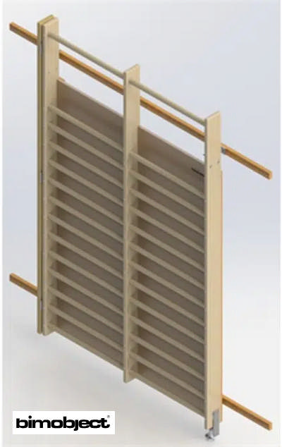 Ribbe, svingbar, 2 fag